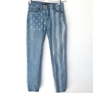 BDG Urban Outfitters Grazer High Rise American Flag Denim Skinny Jeans Pants 26